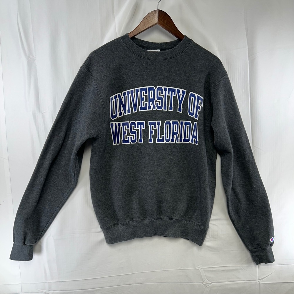 University of West Florida Argonauts Champion Sweatshirt Small Gray Crewneck
